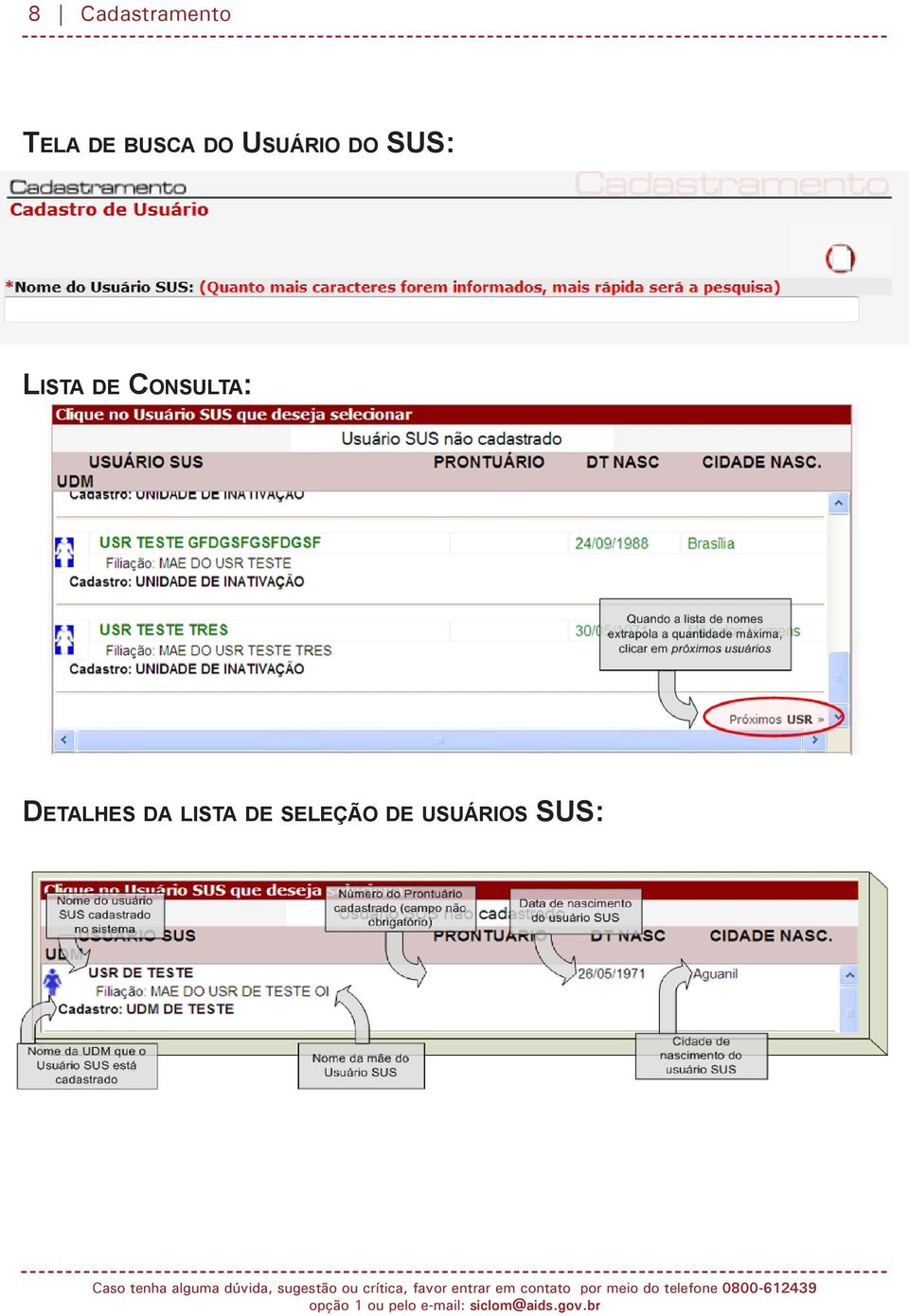 Lista de Consulta: Detalhes