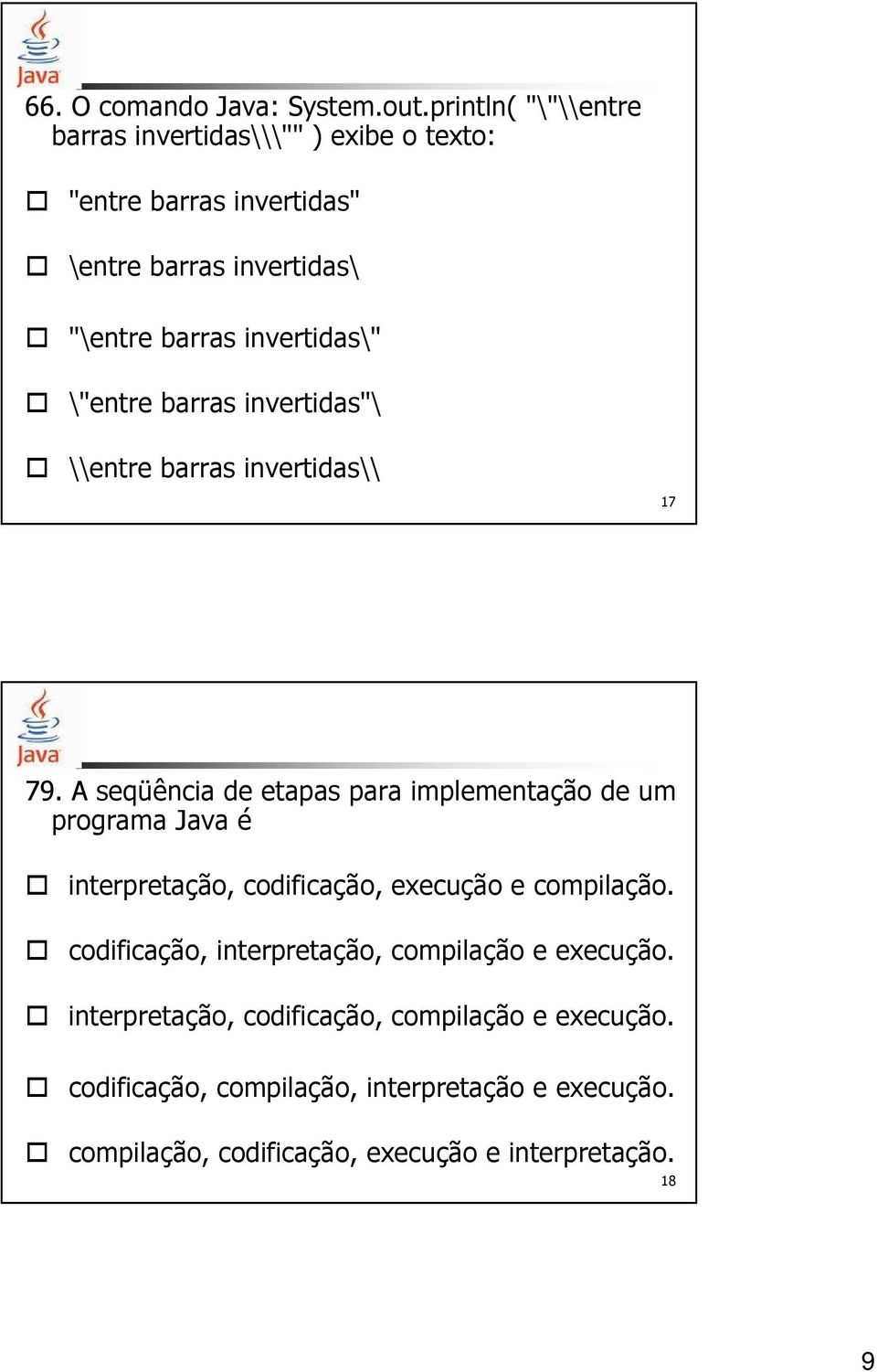 invertidas\" \"entre barras invertidas"\ \\entre barras invertidas\\ 17 79.