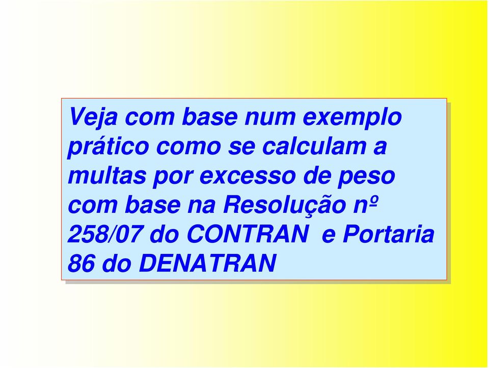 excesso peso com base na Resolução