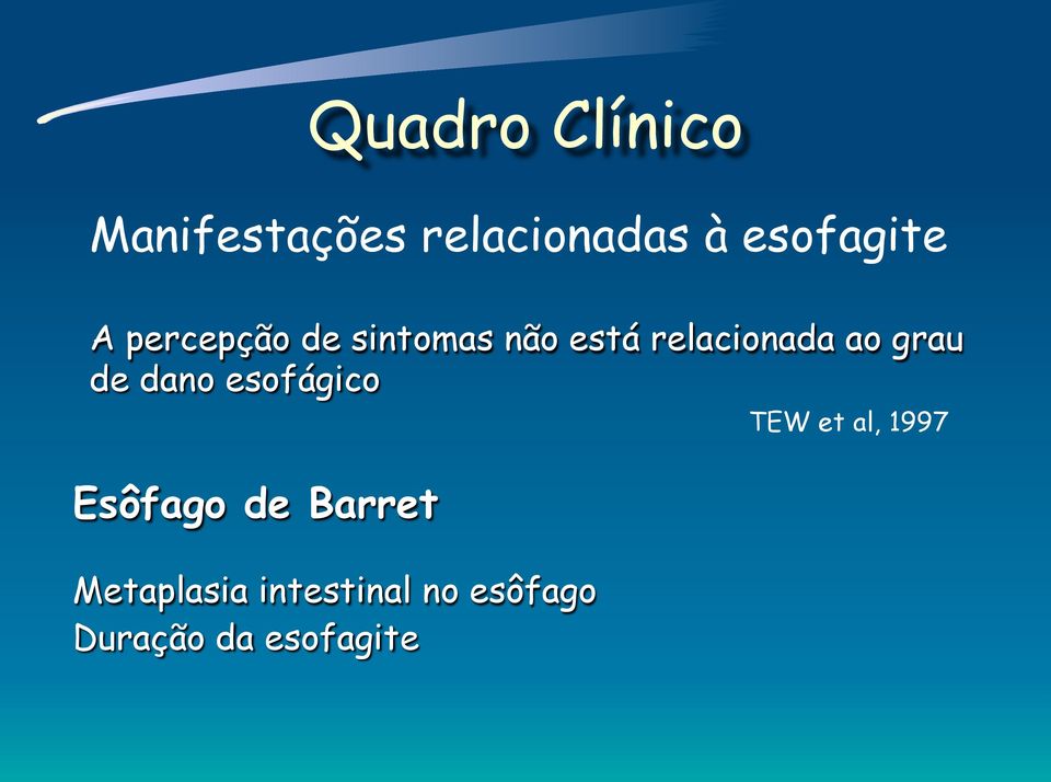 relacionada ao grau de dano esofágico Esôfago de