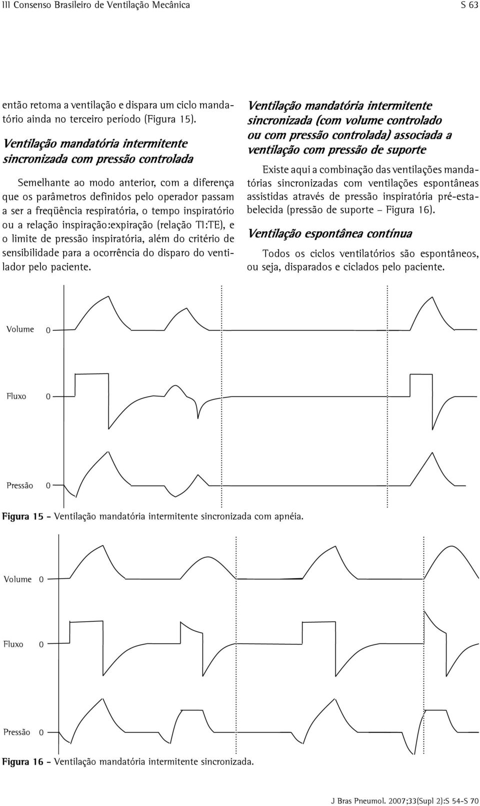 tempo inspiratório ou a relação inspiração:expiração (relação TI:TE), e o limite de pressão inspiratória, além do critério de sensibilidade para a ocorrência do disparo do ventilador pelo paciente.