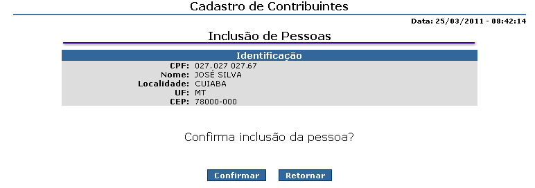 Após o preenchimento de todos os dados, clicar em Enviar: