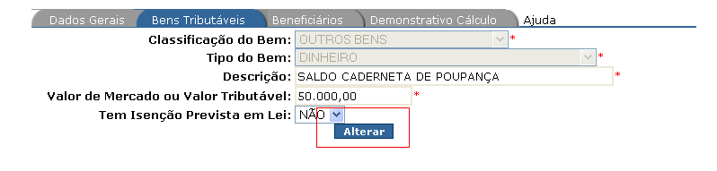 visualização.