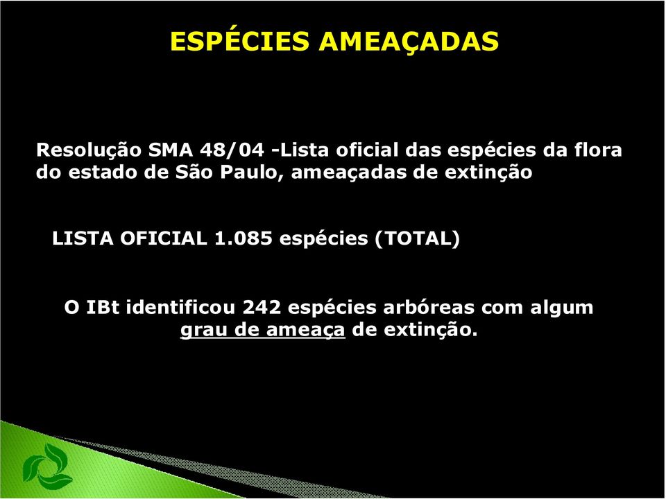 extinção LISTA OFICIAL 1.