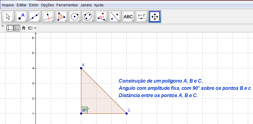 Figura 5: Construção de figuras que serão utilizadas no teorema de Pitágoras.
