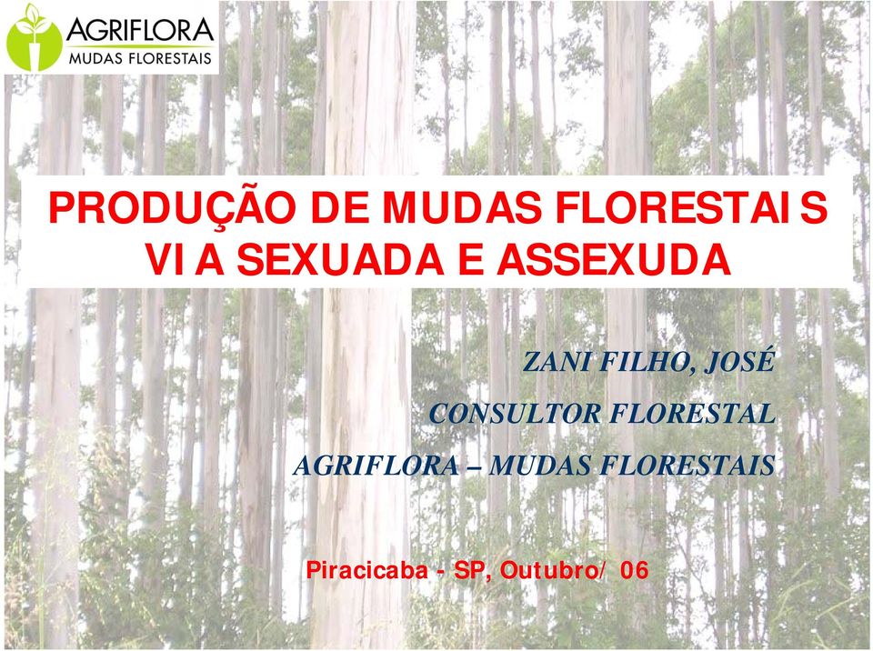 CONSULTOR FLORESTAL AGRIFLORA MUDAS