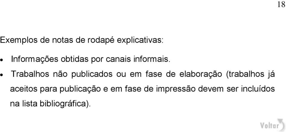 Trabalhos não publicados em fase de elaboração (trabalhos