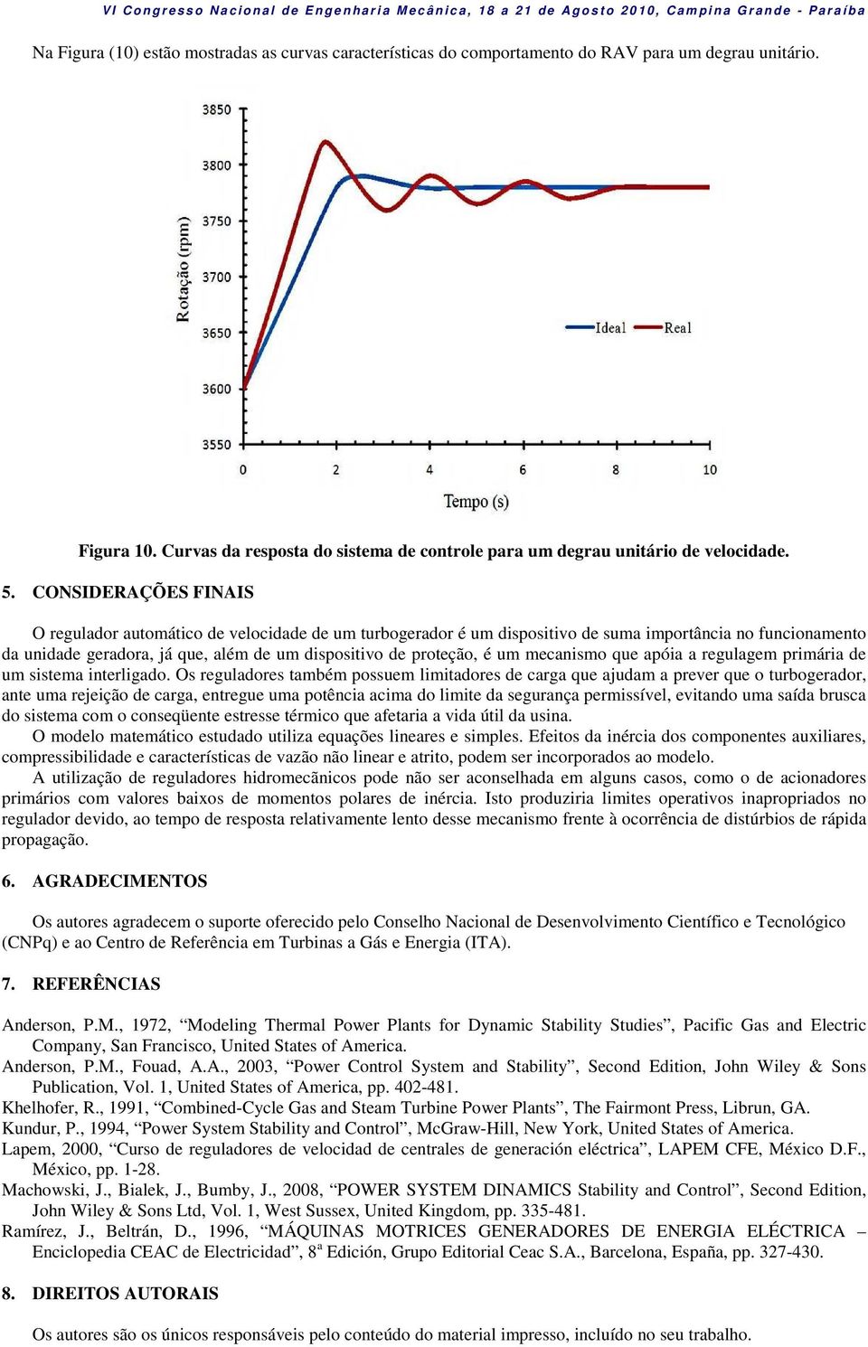 um mecanismo que apóia a regulagem primária de um sistema interligado.