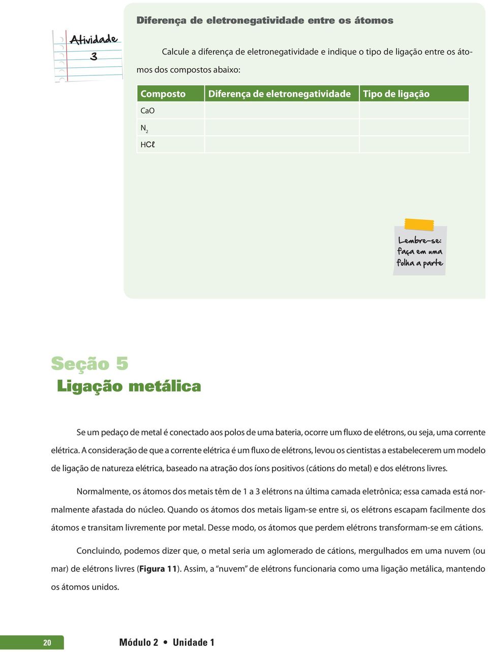 A consideração de que a corrente elétrica é um fluxo de elétrons, levou os cientistas a estabelecerem um modelo de ligação de natureza elétrica, baseado na atração dos íons positivos (cátions do