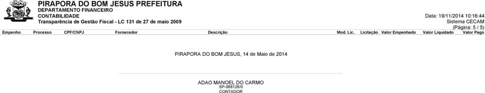 de 2014 ADAO MANOEL DO