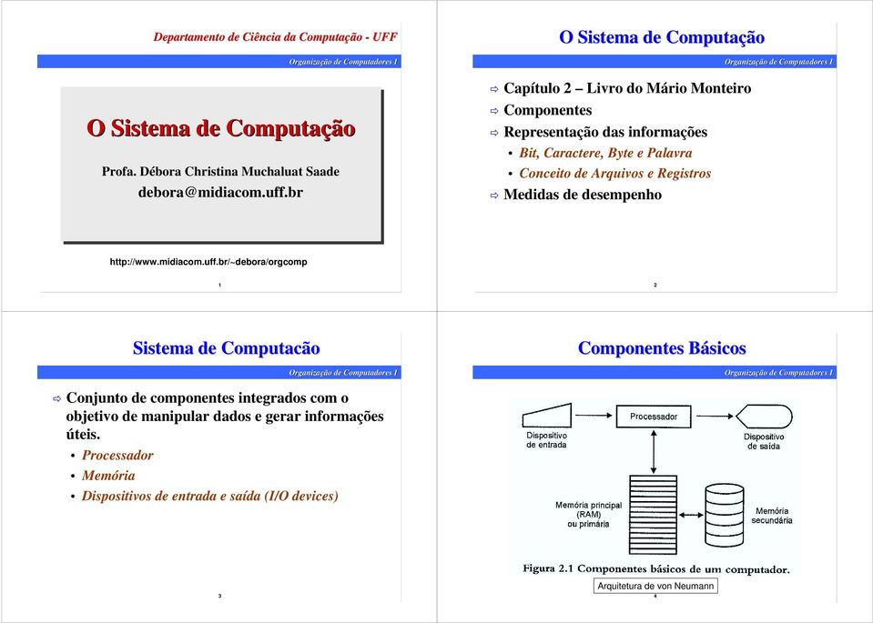 Arquivos e Registros Medidas de desempenho http://www.midiacom.uff.