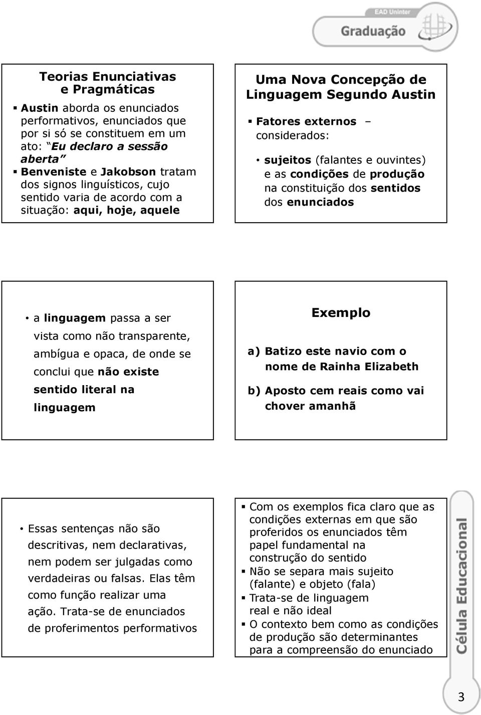 condições de produção na constituição dos sentidos dos enunciados a linguagem passa a ser vista como não transparente, ambígua e opaca, de onde se conclui que não existe sentido literal na linguagem