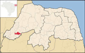 1 DADOS GERAIS - Data de emancipação: 08/05/1963 - Distância da capital: 357 km - Área: 245 Km 2 - Localização Mesorregião: Oeste Potiguar Microrregião: Umarizal - População: 6.