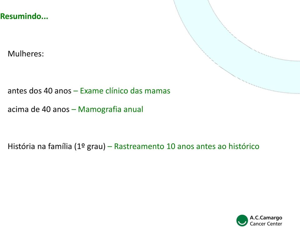 clínico das mamas acima de 40 anos