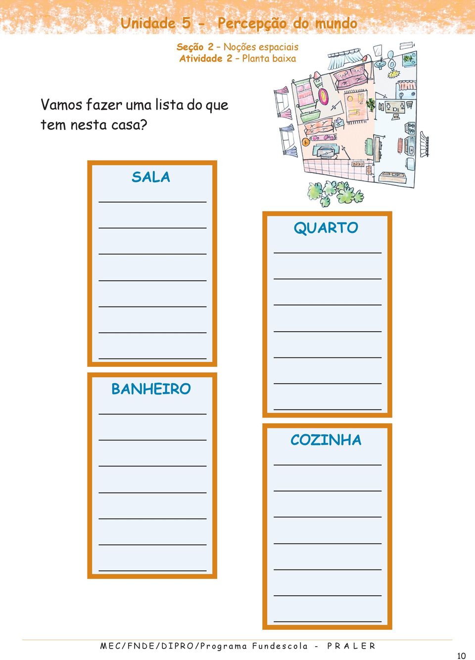 lista do que tem nesta casa?