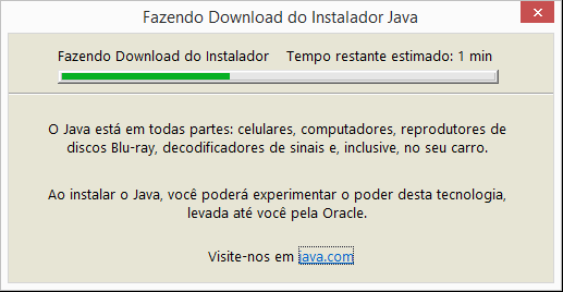 Clique em Instalar, a instalação será iniciada: Após o Instalador baixar (fazer o