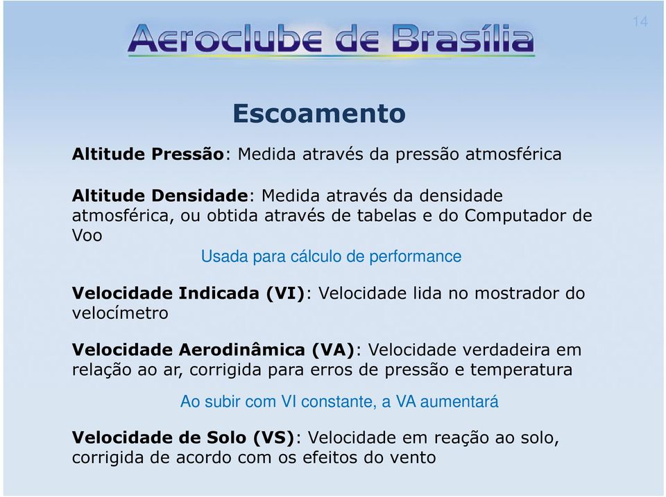 mostrador do velocímetro Velocidade Aerodinâmica (VA): Velocidade verdadeira em relação ao ar, corrigida para erros de pressão e