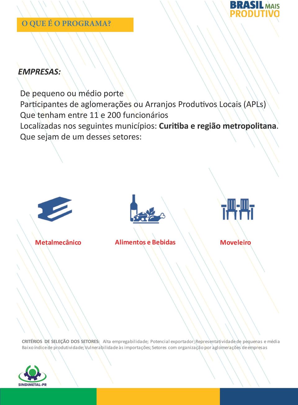 funcionários Localizadas nos seguintes municípios: Curitiba e região metropolitana.