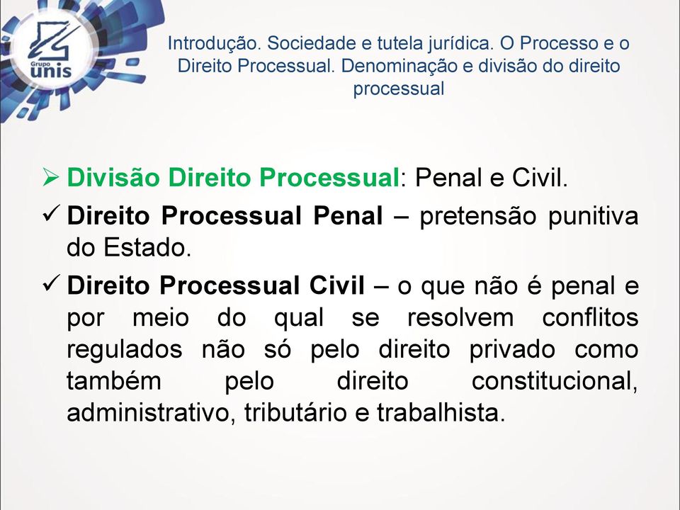 Direito Processual Penal pretensão punitiva do Estado.