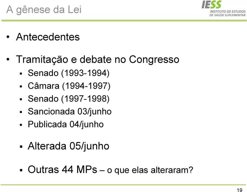 Senado (1997-1998) Sancionada 03/junho Publicada