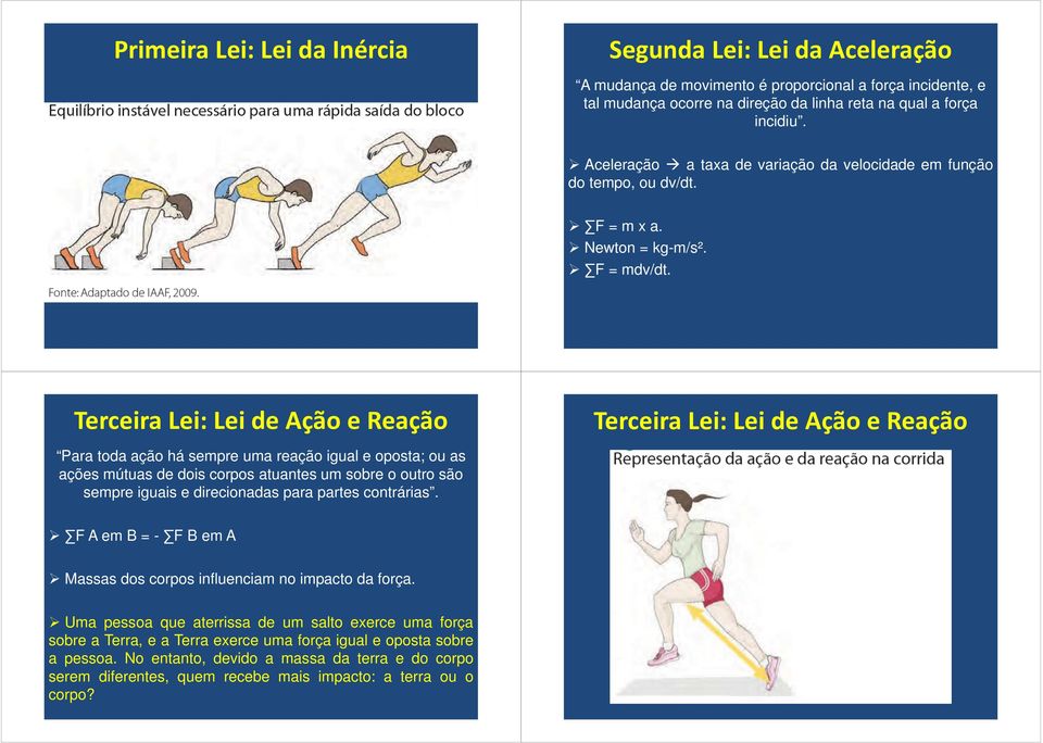 Terceira Lei: Lei de Ação e Reação Terceira Lei: Lei de Ação e Reação Para toda ação há sempre uma reação igual e oposta; ou as ações mútuas de dois corpos atuantes um sobre o outro são sempre iguais