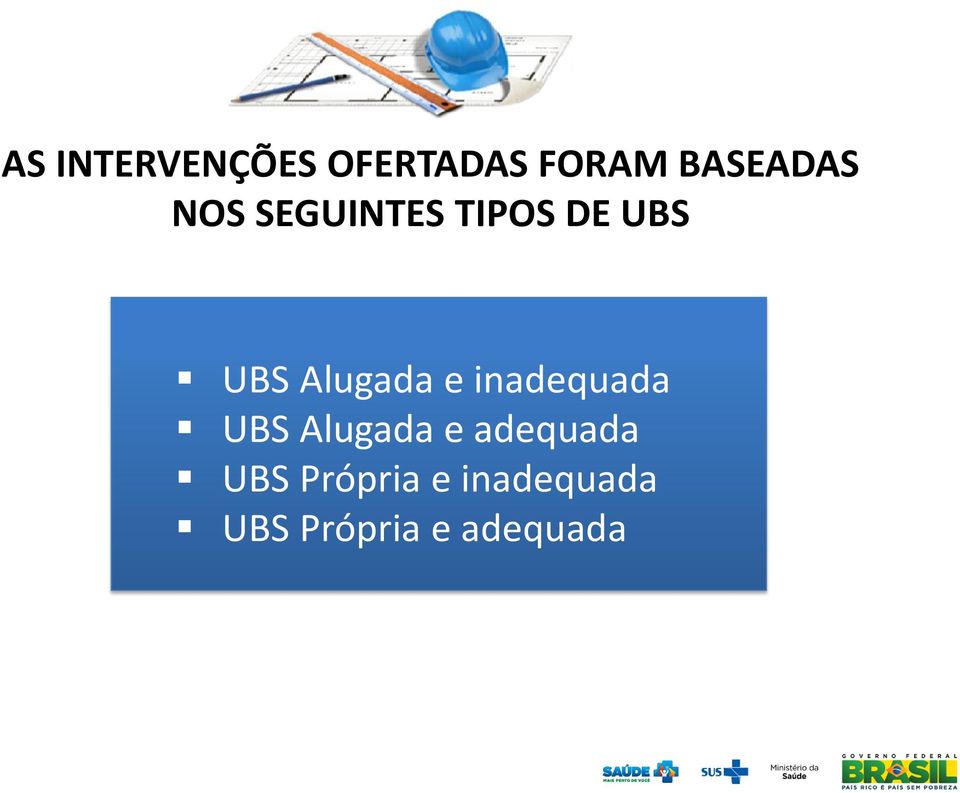 inadequada UBS Alugada e adequada UBS