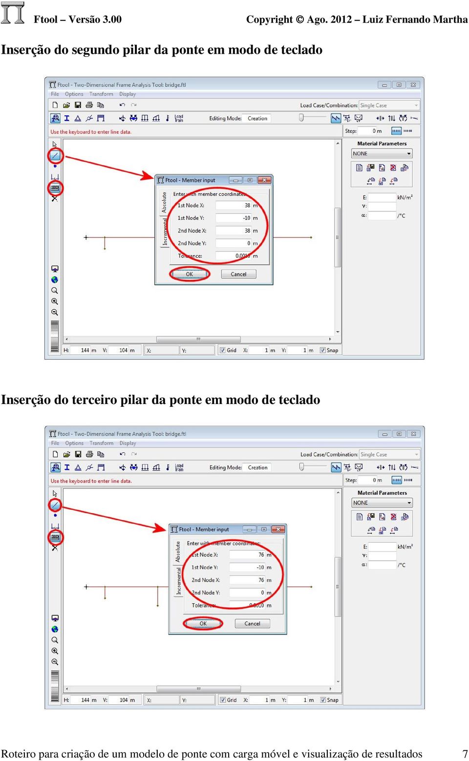 modo de teclado Roteiro para criação de um modelo