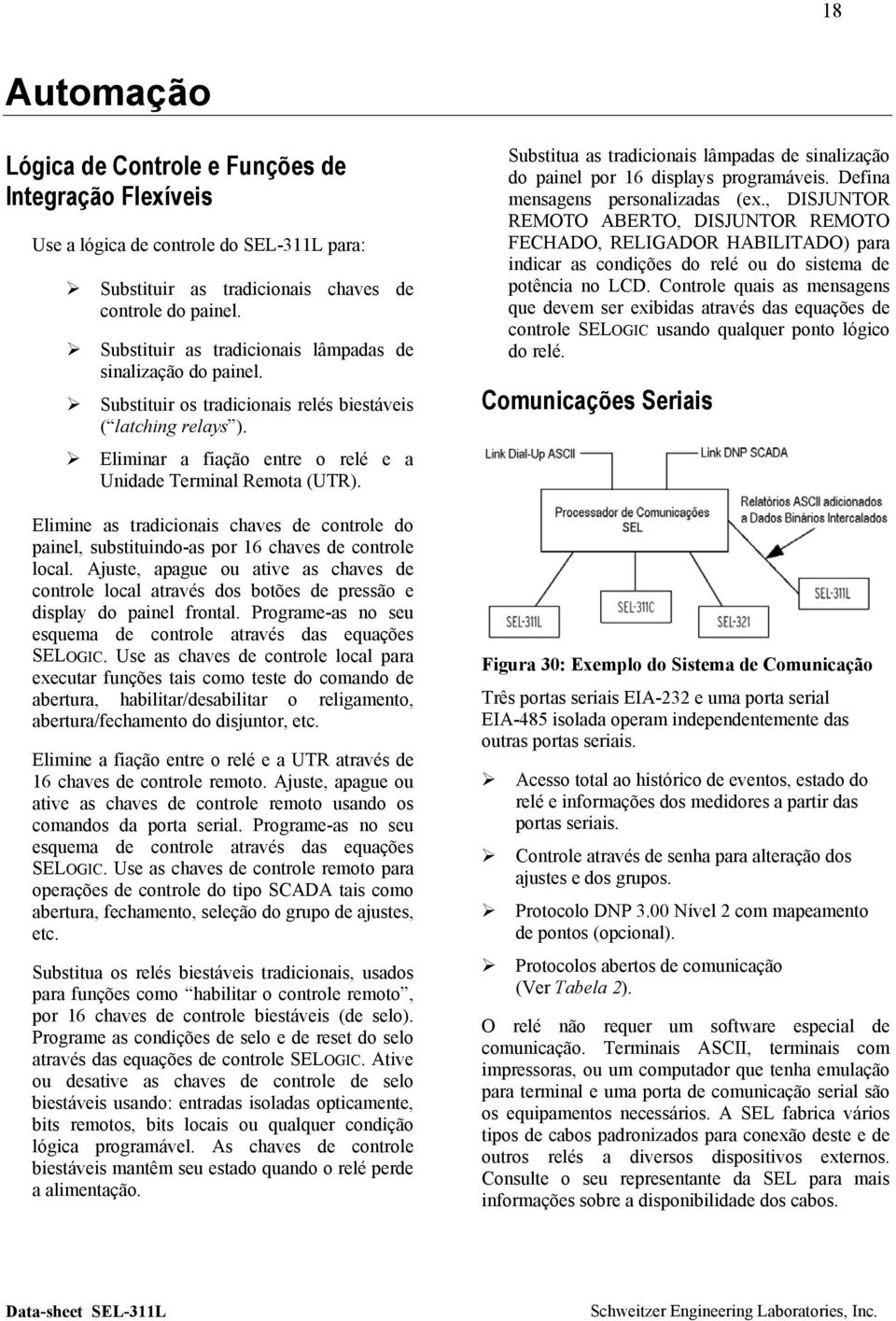 Elimine as tradicionais chaves de controle do painel, substituindo-as por 16 chaves de controle local.