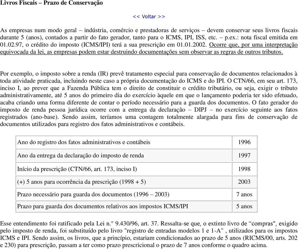 Ocorre que, por uma interpretação equivocada da lei, as empresas podem estar destruindo documentações sem observar as regras de outros tributos.