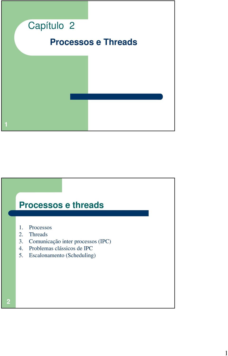 Comunicação inter processos (IPC) 4.