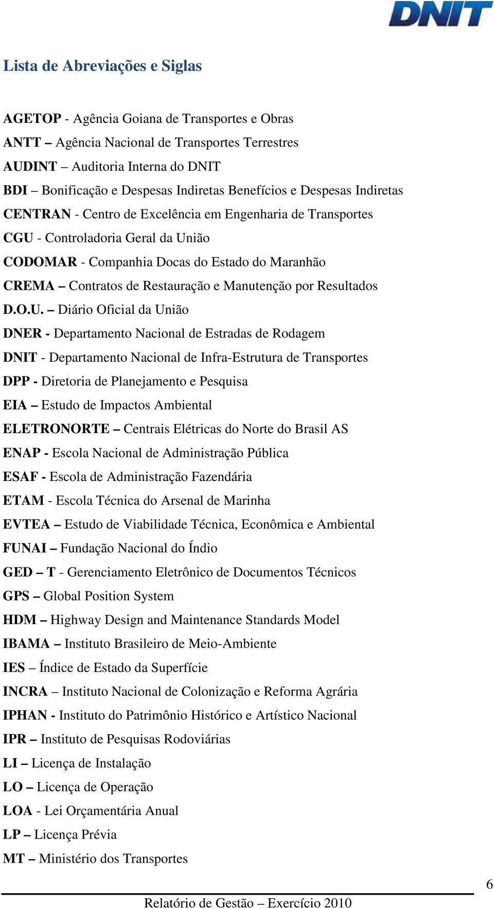 Restauração e Manutenção por Resultados D.O.U.