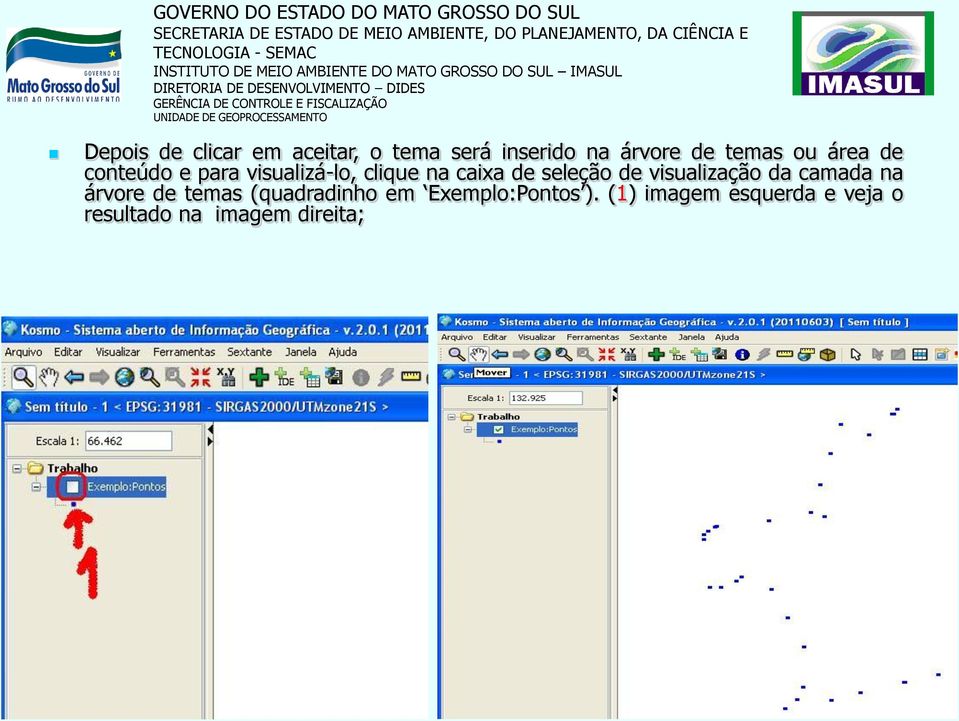 de visualização da camada na árvore de temas (quadradinho em