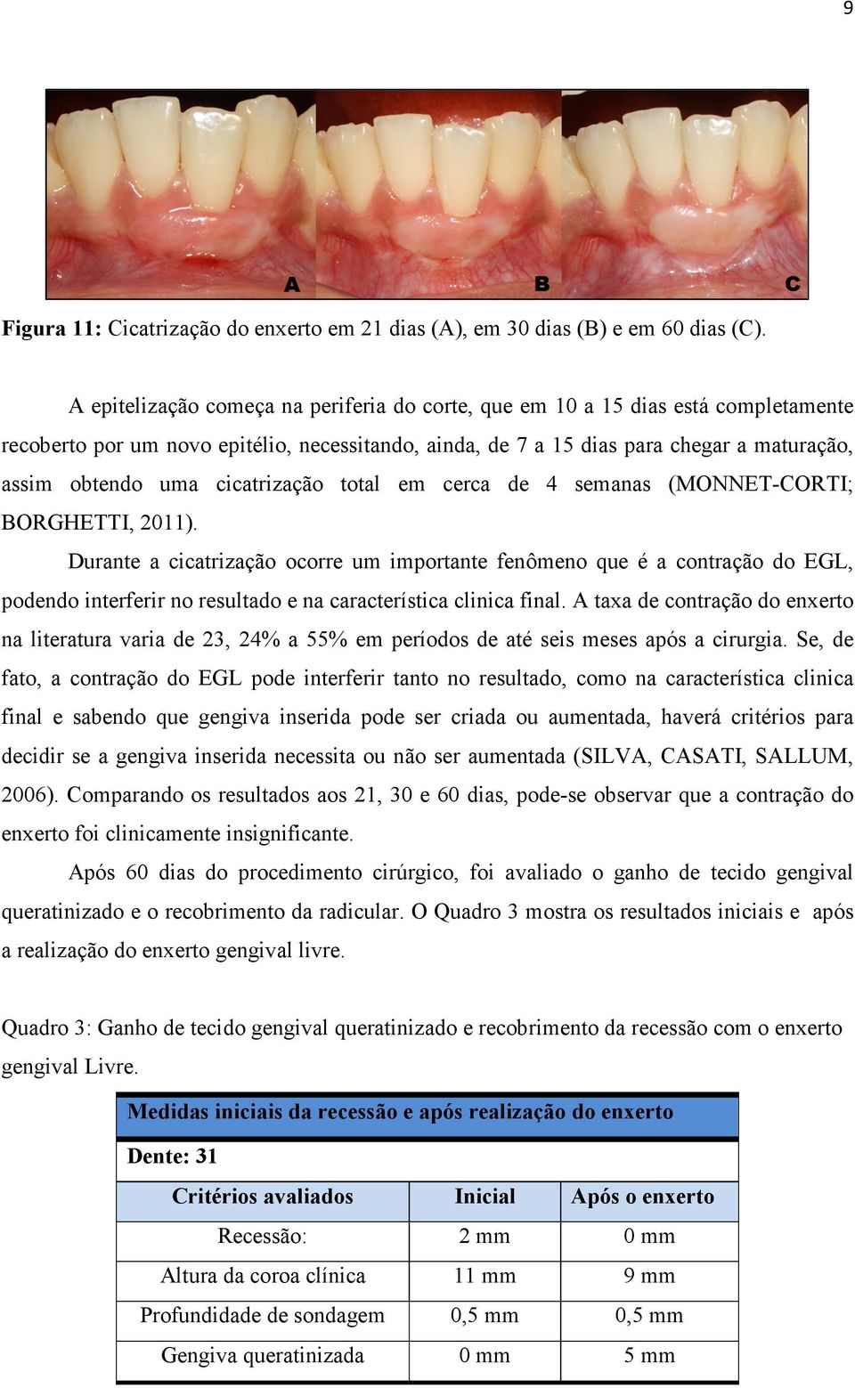 cicatrização total em cerca de 4 semanas (MONNET-CORTI; BORGHETTI, 2011).