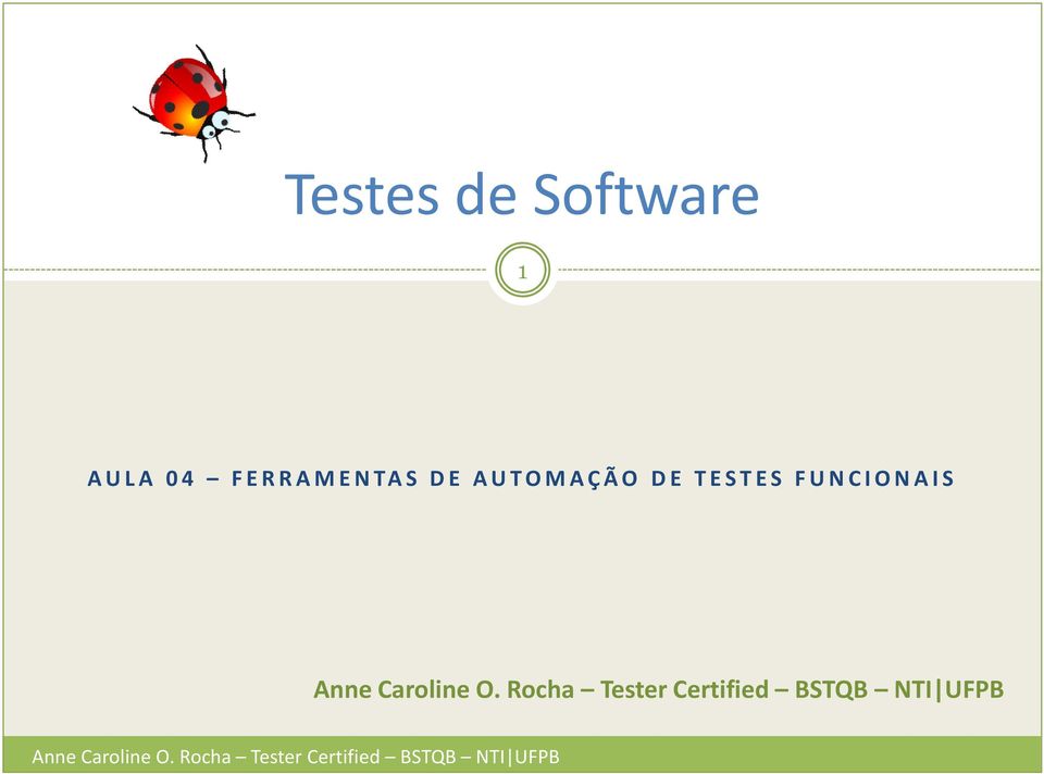 TESTES FUNCIONAIS Anne Caroline