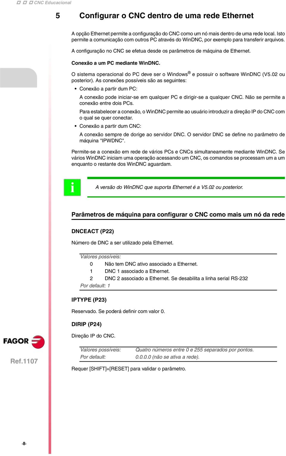 Conexão a um PC mediante WinDNC. O sistema operacional do PC deve ser o Windows e possuir o software WinDNC (V5. ou posterior).