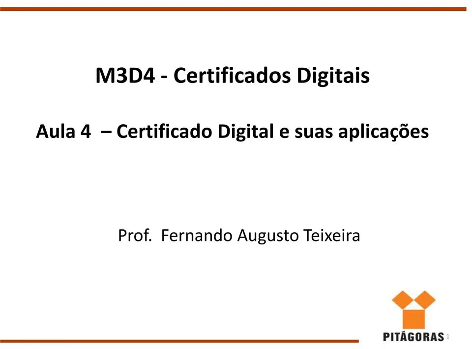 Certificado Digital e suas