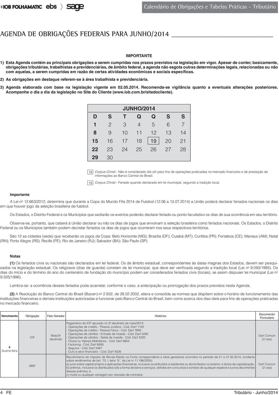 cumpridas em razão de certas atividades econômicas e sociais específicas. 2) As obrigações em destaque referem-se à área trabalhista e previdenciária.