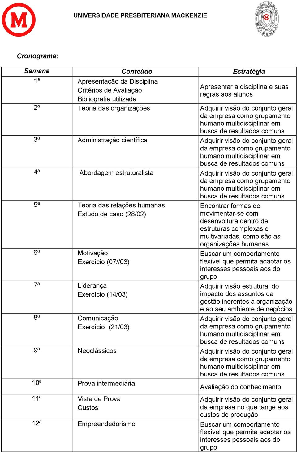 (21/03) Encontrar formas de movimentar-se com desenvoltura dentro de estruturas complexas e multivariadas, como são as organizações humanas Buscar um comportamento Adquirir visão estrutural do