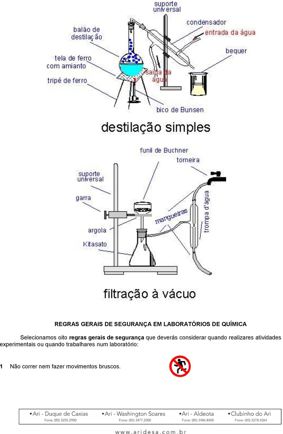 considerar quando realizares atividades experimentais ou