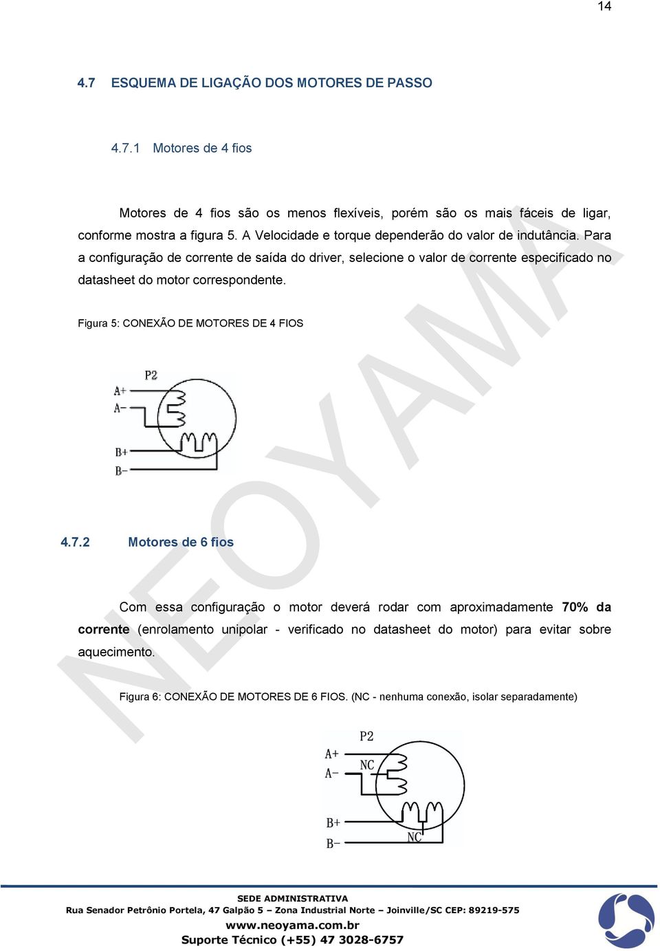 Para a configuração de corrente de saída do driver, selecione o valor de corrente especificado no datasheet do motor correspondente.