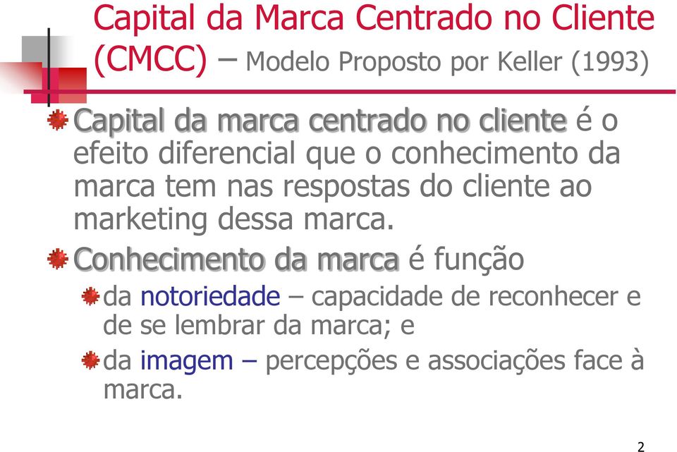 respostas do cliente ao marketing dessa marca.