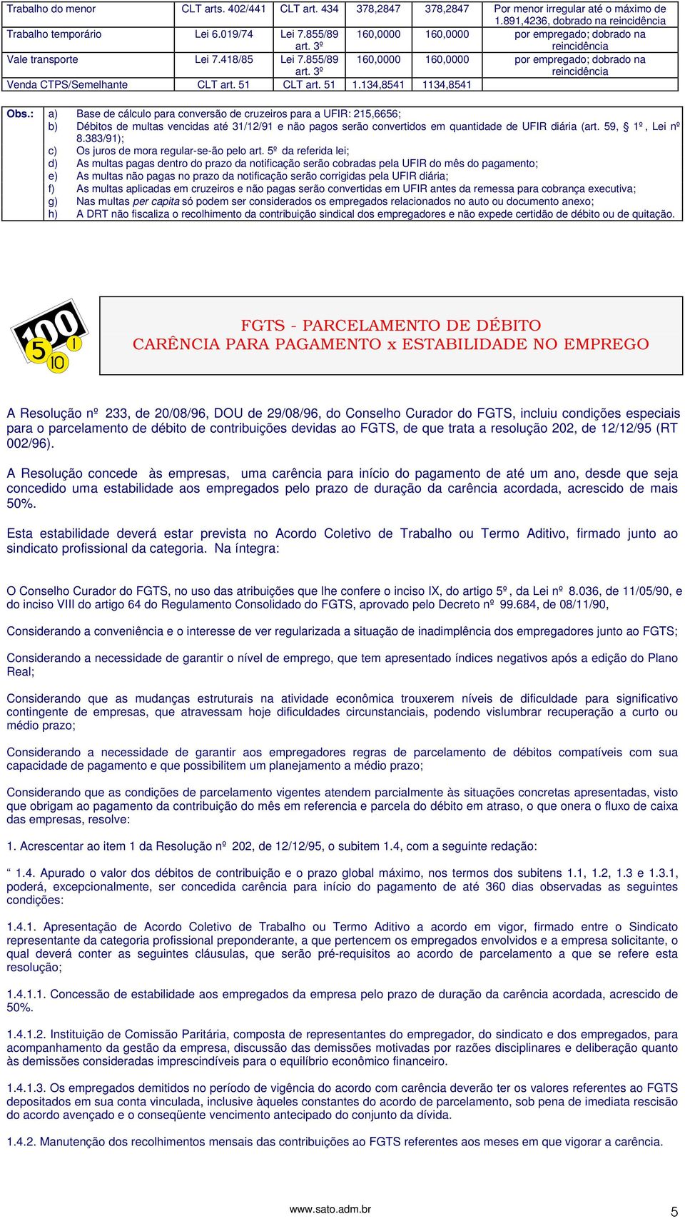 : a) Base de cálculo para conversão de cruzeiros para a UFIR: 215,6656; b) Débitos de multas vencidas até 31/12/91 e não pagos serão convertidos em quantidade de UFIR diária (art. 59, 1º, Lei nº 8.