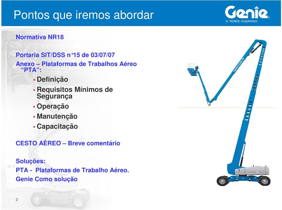 Requisitos Mínimos de Segurança Operação Manutenção Capacitação CESTO