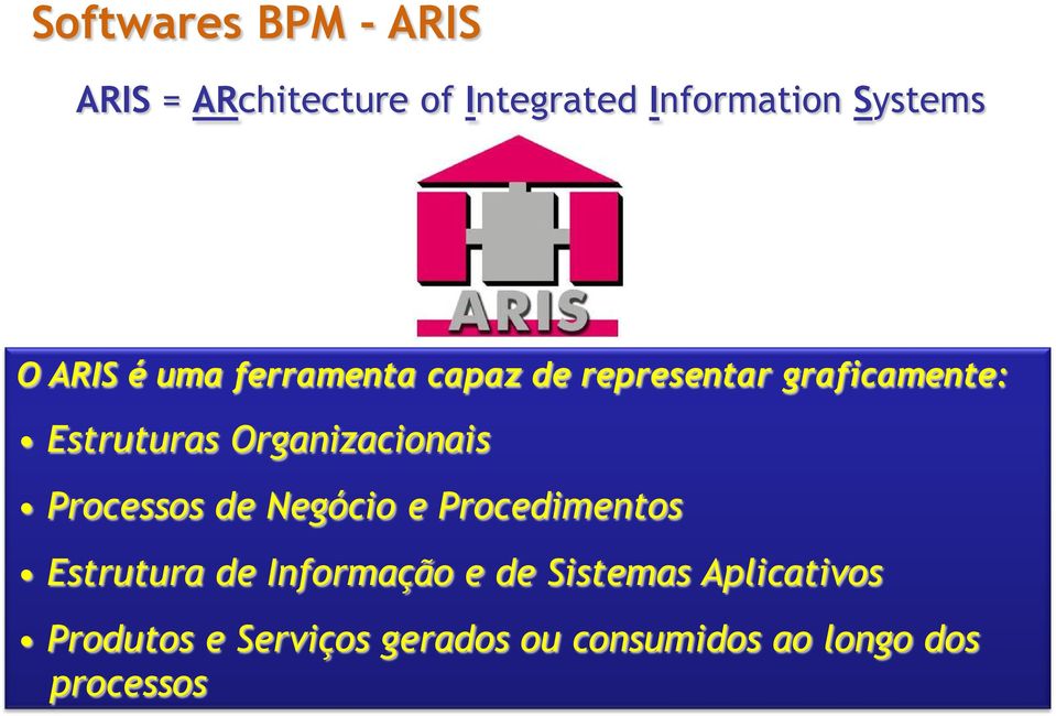 Organizacionais Processos de Negócio e Procedimentos Estrutura de Informação