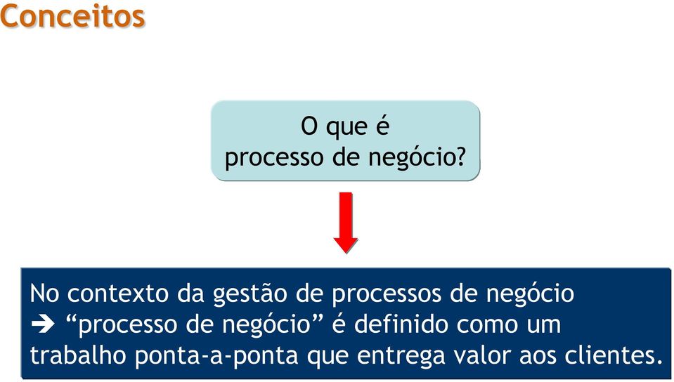 negócio processo de negócio é definido como