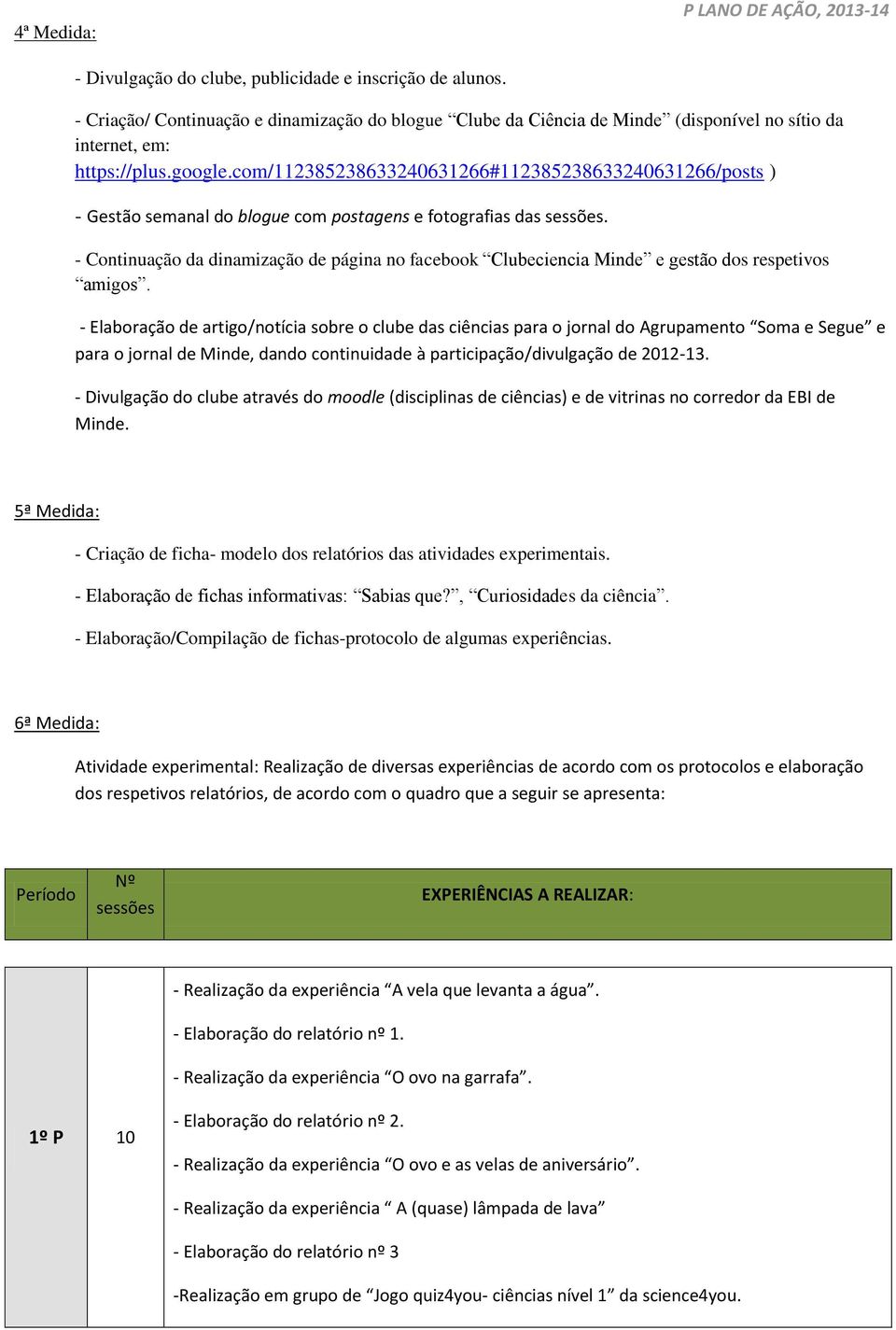 com/112385238633240631266#112385238633240631266/posts ) - Gestão semanal do blogue com postagens e fotografias das sessões.