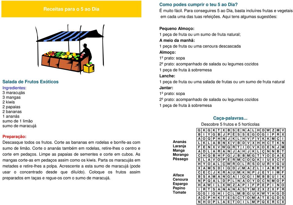 Corte as bananas em rodelas e borrife-as com sumo de limão. Corte o ananás também em rodelas, retire-lhes o centro e corte em pedaços. Limpe as papaias de sementes e corte em cubos.