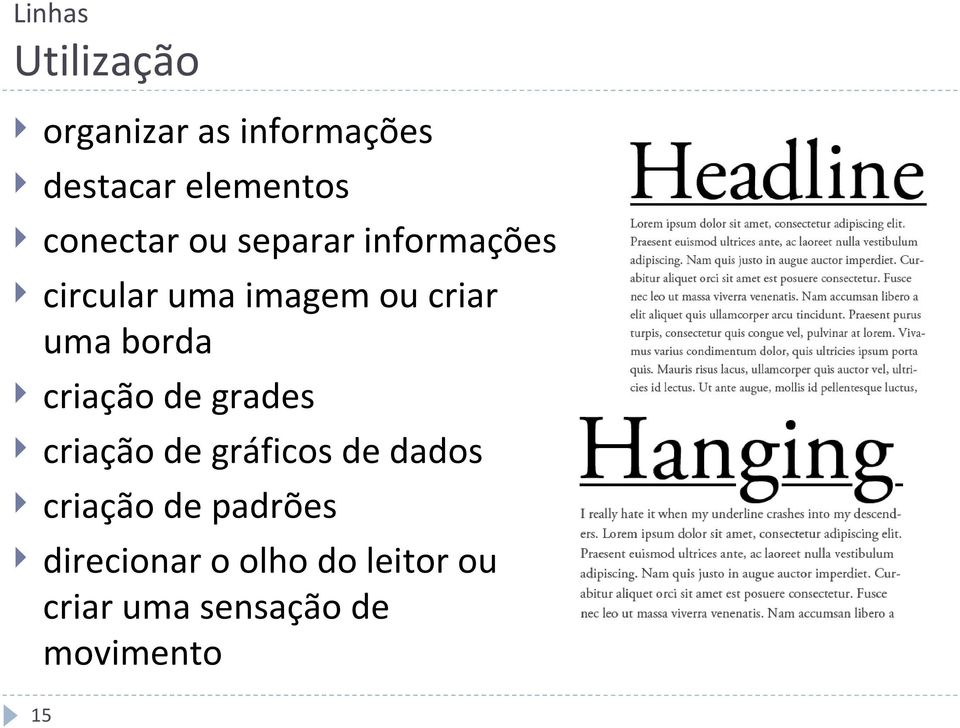 borda criação de grades criação de gráficos de dados criação de