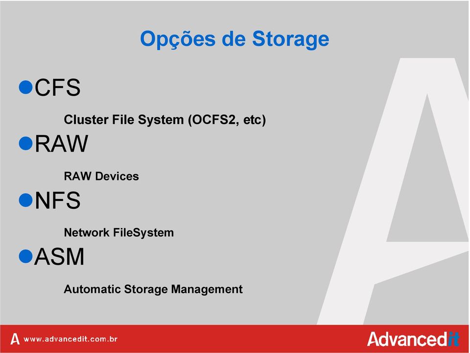 etc) RAW Devices Network