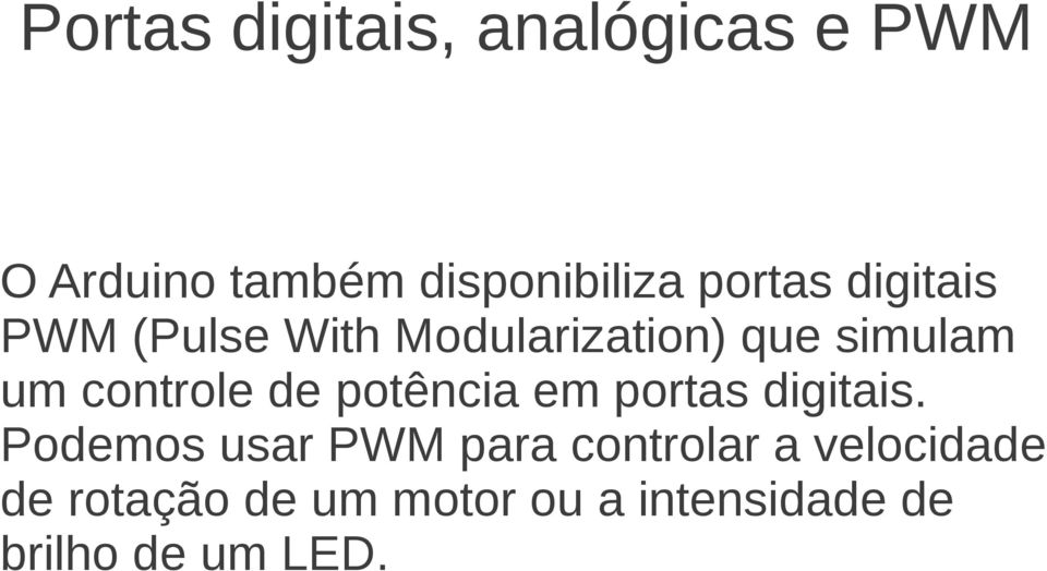 controle de potência em portas digitais.